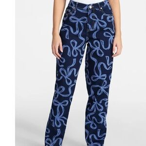 NYC Women's Bow Print Jeans